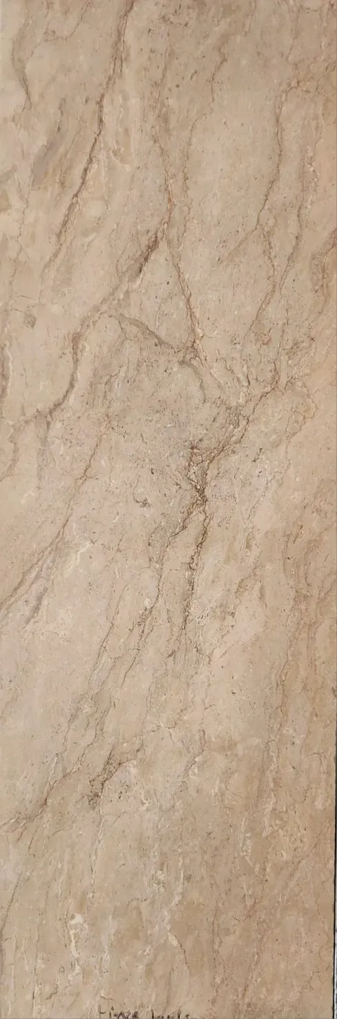 Polished slab of Boticina Fancy marble in gold tones
