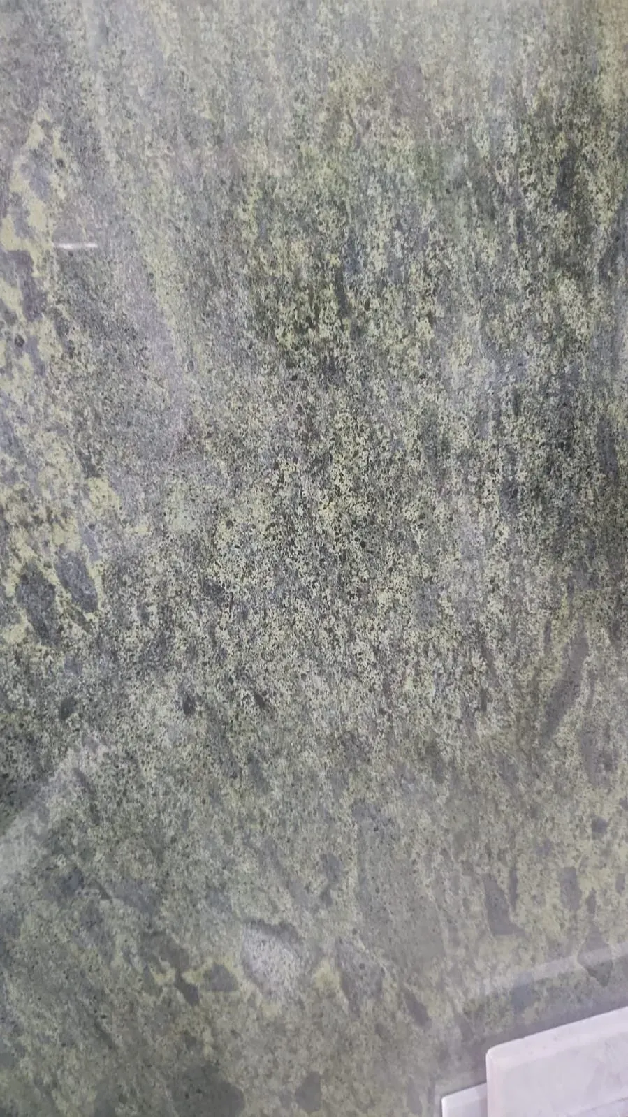Polished slab of River Green marble